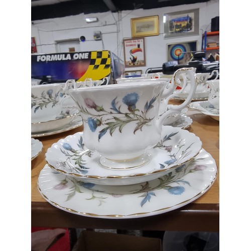 10 - A very comprehensive approx 81 piece Royal Albert Brigadoon dinner set and tea set. The set includes... 