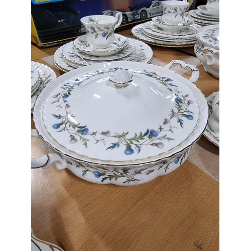 10 - A very comprehensive approx 81 piece Royal Albert Brigadoon dinner set and tea set. The set includes... 