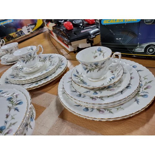 10 - A very comprehensive approx 81 piece Royal Albert Brigadoon dinner set and tea set. The set includes... 