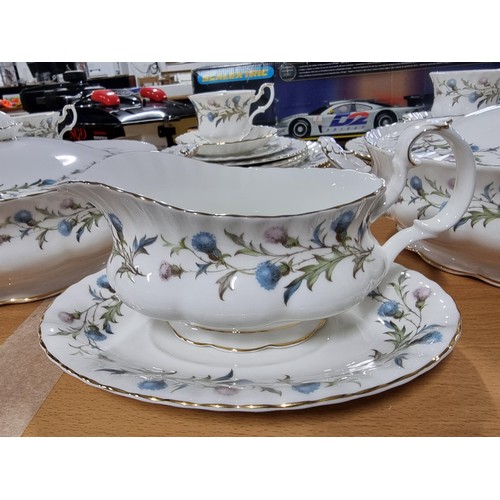 10 - A very comprehensive approx 81 piece Royal Albert Brigadoon dinner set and tea set. The set includes... 