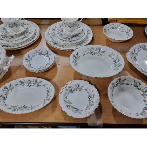 10 - A very comprehensive approx 81 piece Royal Albert Brigadoon dinner set and tea set. The set includes... 