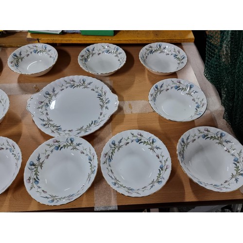 10 - A very comprehensive approx 81 piece Royal Albert Brigadoon dinner set and tea set. The set includes... 