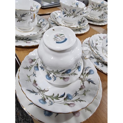 10 - A very comprehensive approx 81 piece Royal Albert Brigadoon dinner set and tea set. The set includes... 