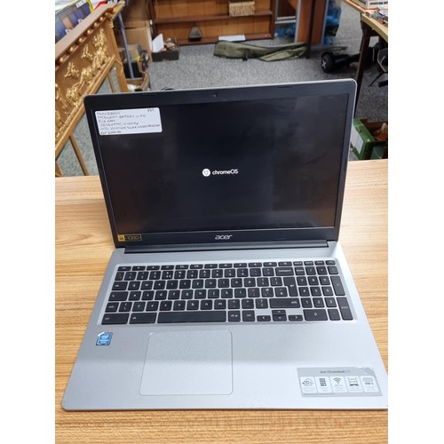 11 - An acer Chromebook 315 laptop with touch screen, having an excellent battery life, 8gb of ram, 128gb... 