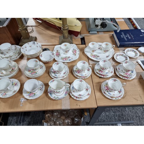 19 - 2x part tea sets to include a pretty tea set by Paragon China with a floral design along with a Pall... 