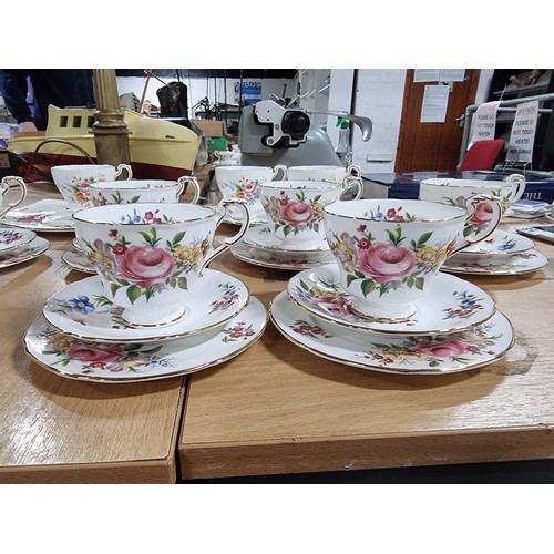 19 - 2x part tea sets to include a pretty tea set by Paragon China with a floral design along with a Pall... 