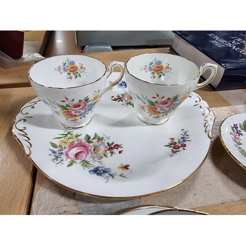 19 - 2x part tea sets to include a pretty tea set by Paragon China with a floral design along with a Pall... 