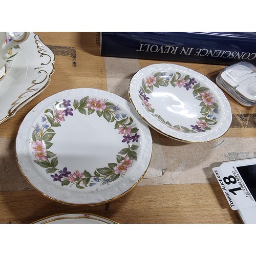 19 - 2x part tea sets to include a pretty tea set by Paragon China with a floral design along with a Pall... 