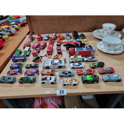 20 - Approx 35 die-cast mode cars to include a large quantity of various fire cars and fire engines, vari... 