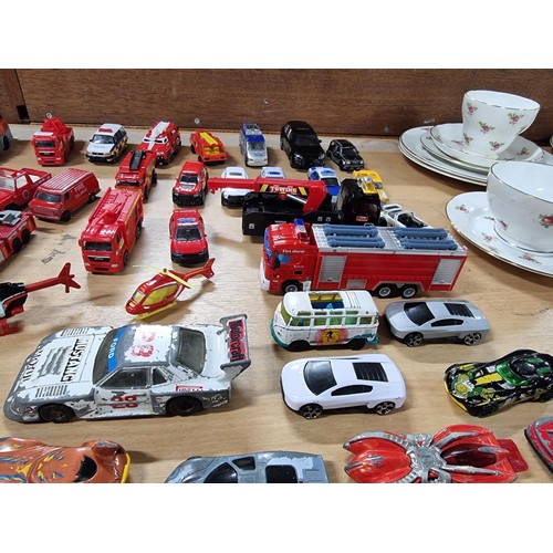 20 - Approx 35 die-cast mode cars to include a large quantity of various fire cars and fire engines, vari... 