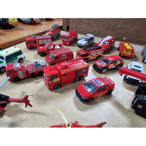 20 - Approx 35 die-cast mode cars to include a large quantity of various fire cars and fire engines, vari... 