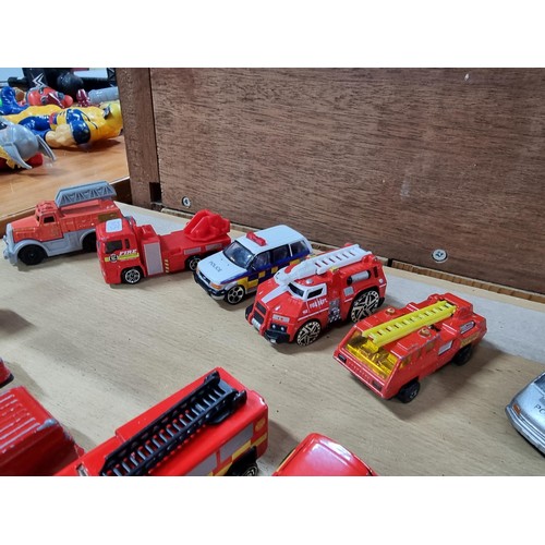 20 - Approx 35 die-cast mode cars to include a large quantity of various fire cars and fire engines, vari... 