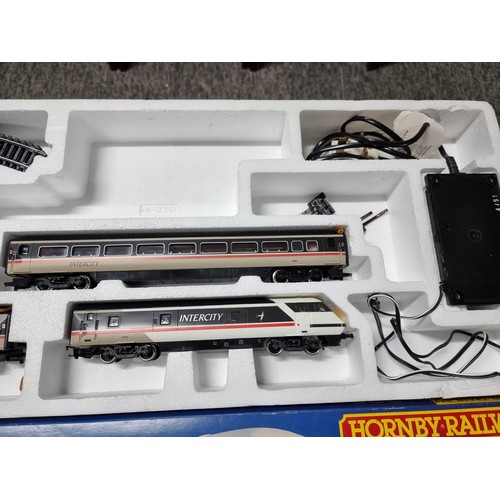 26 - A boxed Hornby R696 intercity 225 4 car diesel train set, complete with all its paperwork, track and... 