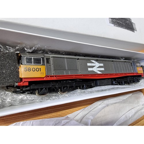 27 - A Hornby R250 class 58 rail freight diesel locomotive 58001 in excellent condition and had a test ru... 