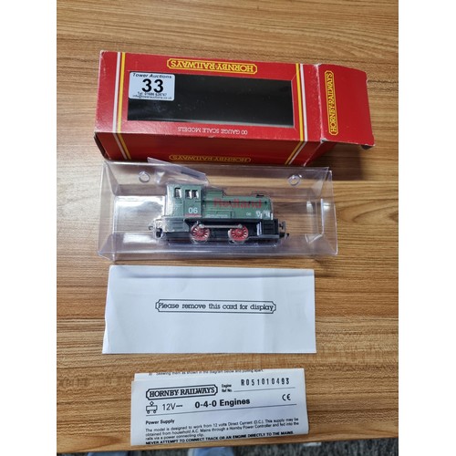 33 - A boxed as new Hornby R051 class 06 redland diesel locomotive, boxed with instructions.