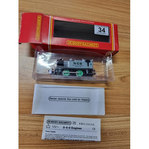 34 - An as new rare Hornby R068 PO class D NCB grey loco, boxed with instructions and still sealed at one... 