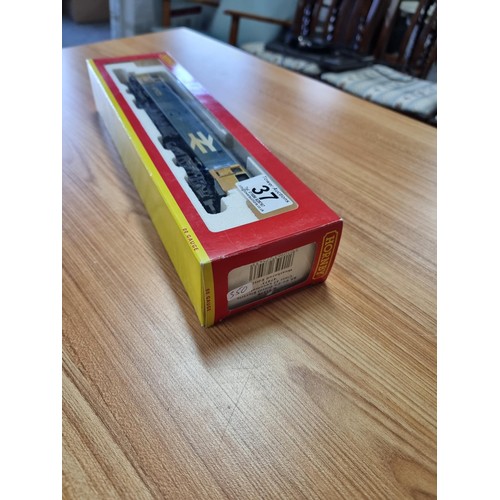 37 - A boxed as new Hornby R2254B class 47 BR large logo diesel locomotive 47473, weathered, had a test r... 