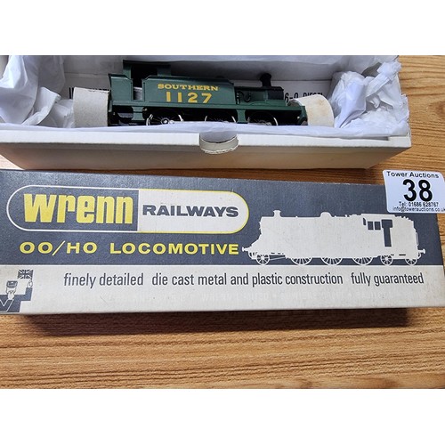 38 - A rare boxed Wrenn W2207 0-6-0 tank southern railways locomotive 1127 in near mint condition, with i... 