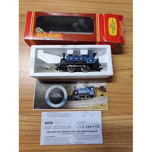 40 - A boxed Hornby R057 Caledonian pug saddle tank locomotive, complete with instructions.