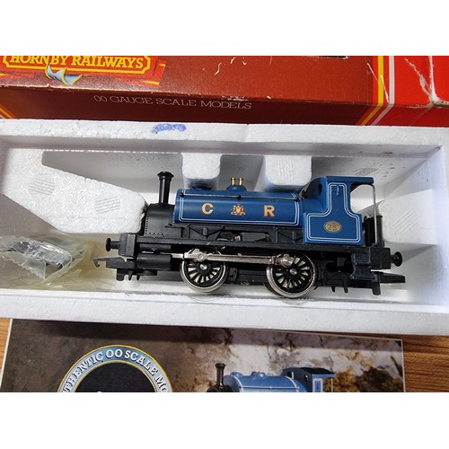 40 - A boxed Hornby R057 Caledonian pug saddle tank locomotive, complete with instructions.