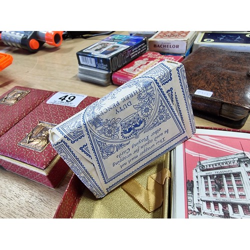 49 - A large collection of various vintage playing card sets to include a good vintage Waddingtons double... 