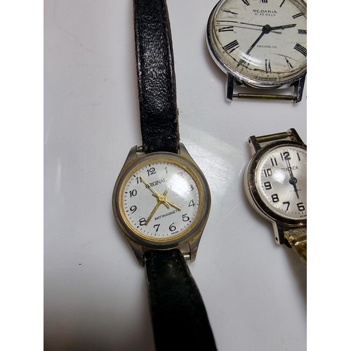 180 - Large collection of various wristwatches to include a matching ladies and gents Verge watches, qty o... 