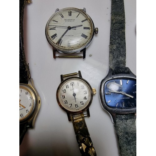 180 - Large collection of various wristwatches to include a matching ladies and gents Verge watches, qty o... 