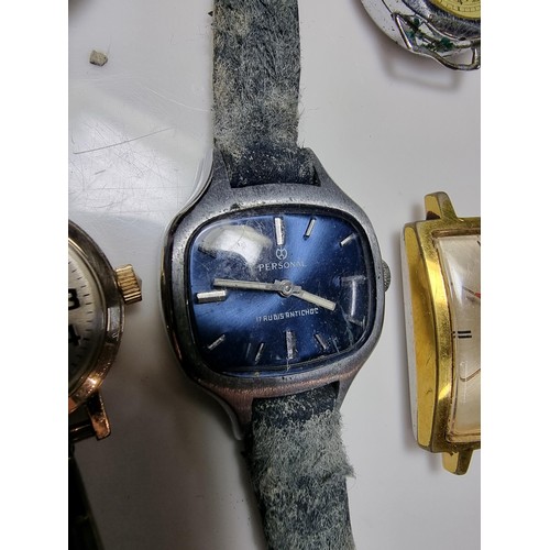 180 - Large collection of various wristwatches to include a matching ladies and gents Verge watches, qty o... 