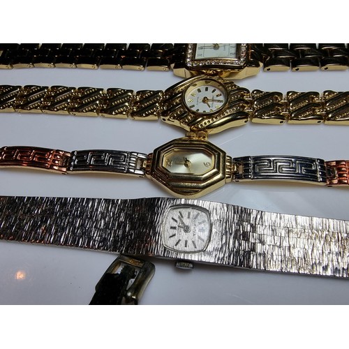 180 - Large collection of various wristwatches to include a matching ladies and gents Verge watches, qty o... 