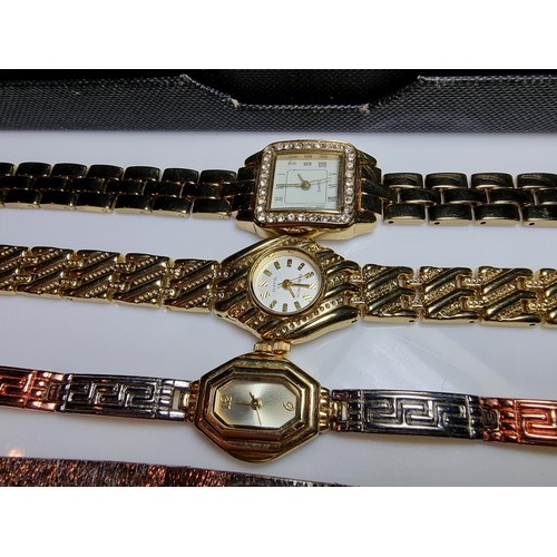 180 - Large collection of various wristwatches to include a matching ladies and gents Verge watches, qty o... 