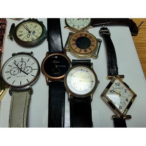 223 - Large collection of various wristwatches along with costume jewellery necklace. Please see photos fo... 