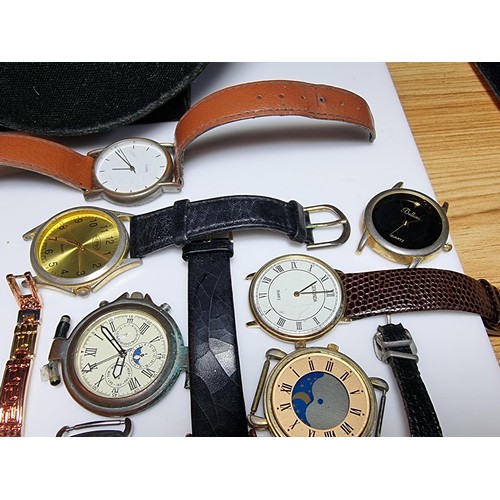 223 - Large collection of various wristwatches along with costume jewellery necklace. Please see photos fo... 