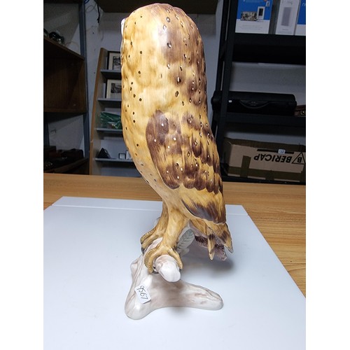 226 - Large impressive vintage hand painted porcelain barn owl figure by Goebel W. Germany dated 1969. In ... 