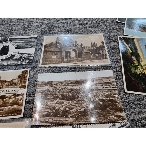 244 - Large collection various vintage postcards including 11x postcards of Newtown, postcards of other lo... 