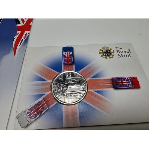 245 - Rare collectable The Royal Mint 50 Years Anniversary Mini (car) coin.