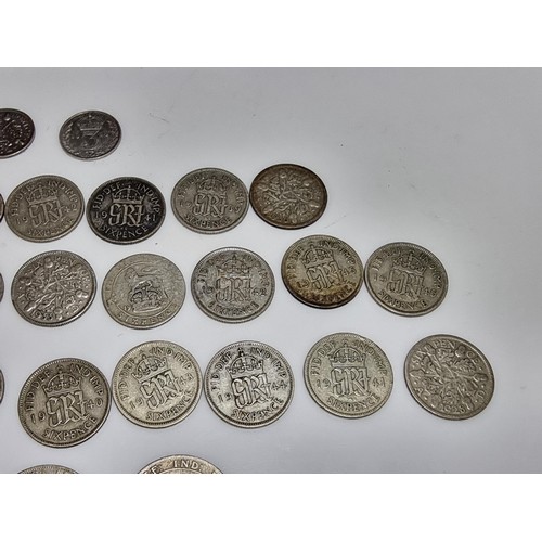 250 - Large collection of approx. 39x vintage silver British coins, all PRE-1947 to include large qty of s... 