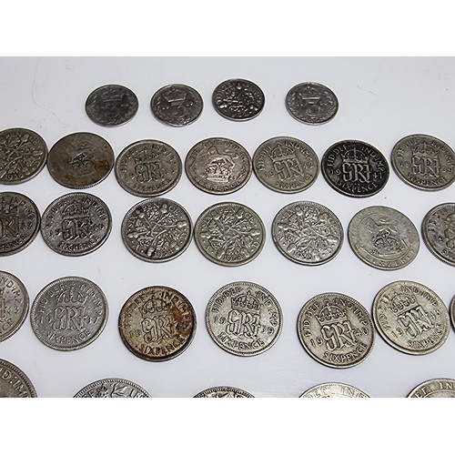 250 - Large collection of approx. 39x vintage silver British coins, all PRE-1947 to include large qty of s... 