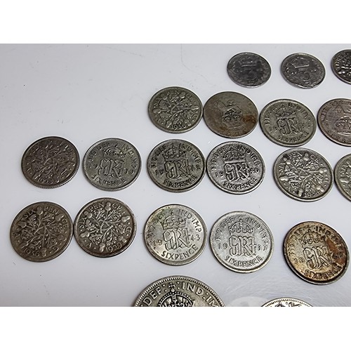 250 - Large collection of approx. 39x vintage silver British coins, all PRE-1947 to include large qty of s... 