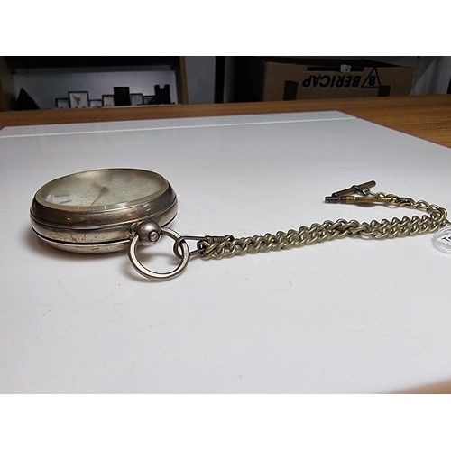 258 - Large chunky antique Waltham Mass hallmarked silver pocket watch. Hallmarked to Birmingham 1898. Mak... 