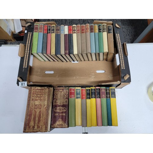 81 - Box containing a large quantity of vintage books 27x in total inc fiction, biography's, non fiction,... 