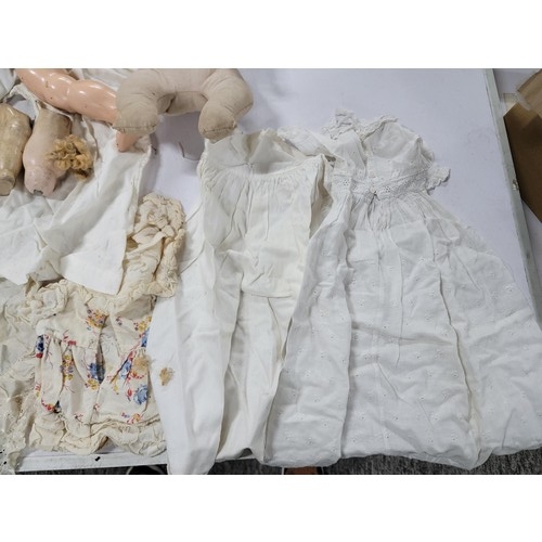 85 - Collection of 3x antique bisque dolls inc 2x stamped Armand Marseille all for restoration along with... 