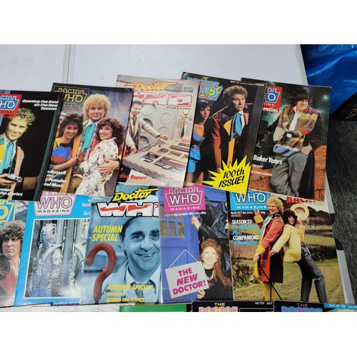 96 - Quantity of Dr Who magazines 30x, 1980's along with a Dr Who annual 1981, all have been stored corre... 