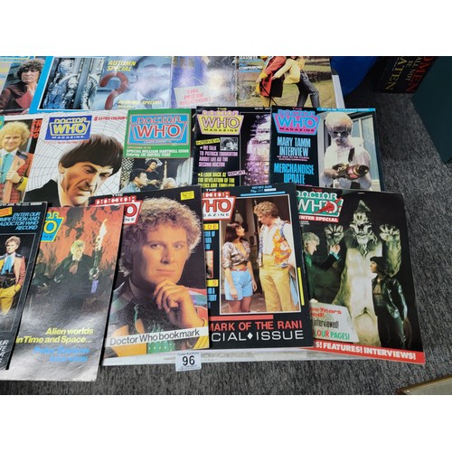 96 - Quantity of Dr Who magazines 30x, 1980's along with a Dr Who annual 1981, all have been stored corre... 