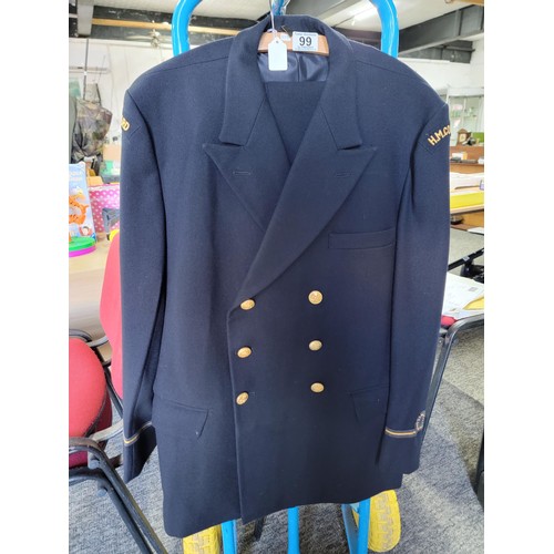 99 - Good quality complete Coastguard uniform British issued to R.T. Evans 212, at the Ventnor coast guar... 