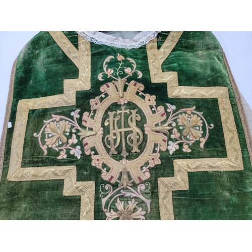 104 - Genuine Antique Roman Catholic Chasuble in good order worn for holy communion, having very good embr... 