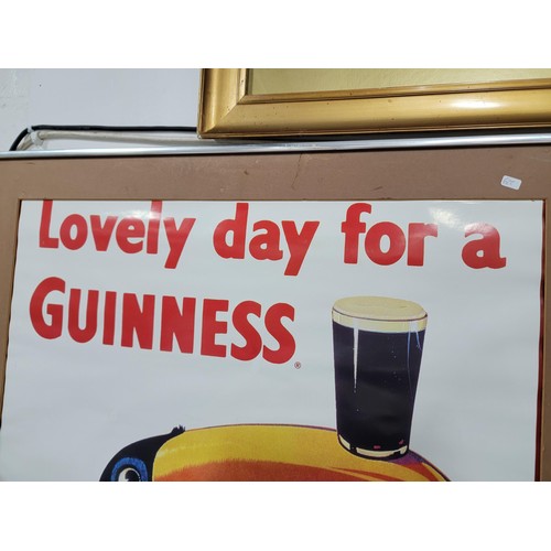 111 - Framed vintage 1960's Guinness original poster titled 