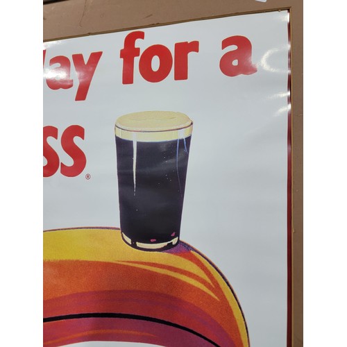 111 - Framed vintage 1960's Guinness original poster titled 