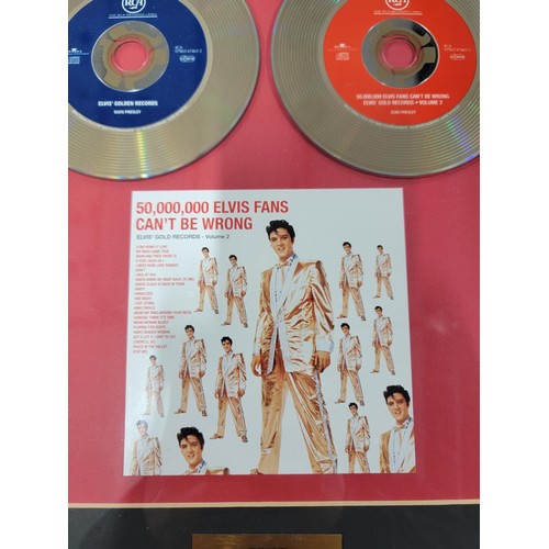 119 - 2x framed and glazed limited edition Billy Fury and Elvis compact disks and pictures both with Limte... 