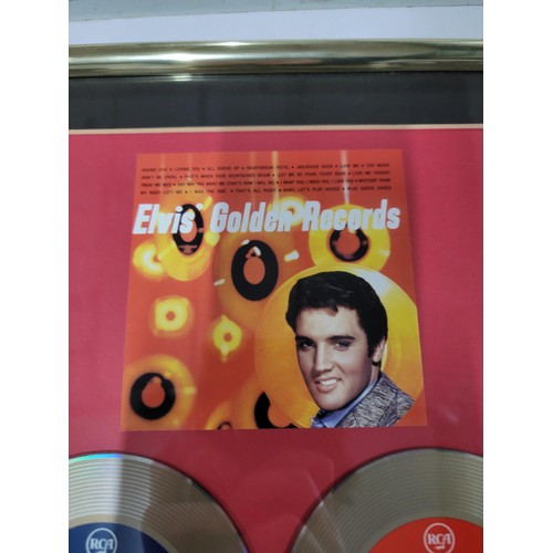 119 - 2x framed and glazed limited edition Billy Fury and Elvis compact disks and pictures both with Limte... 