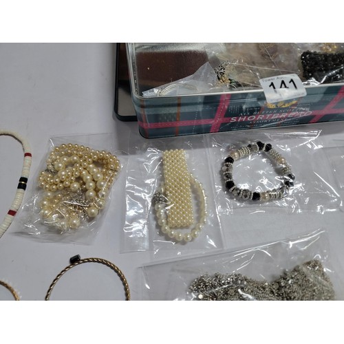 141 - Large collection of costume jewellery inc necklaces bracelets all on sealed packs